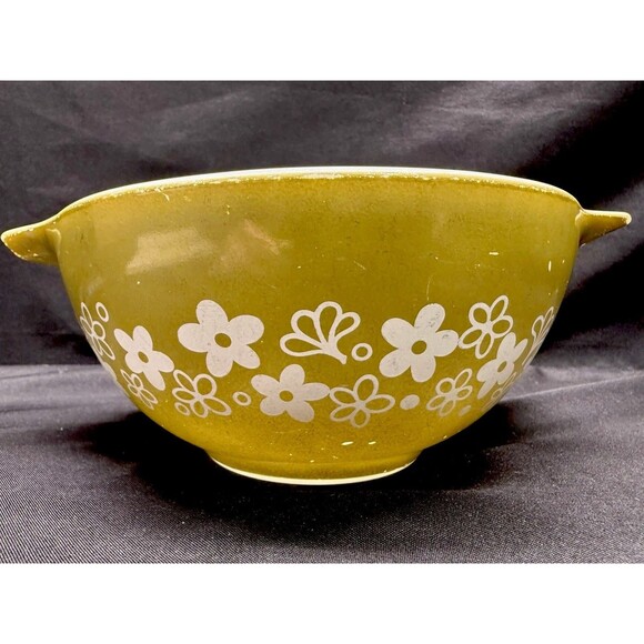 Vintage Pyrex Spring Blossom Round Cinderella Mixing nesting Bowl 442- 1 1/2 Qt. - Picture 1 of 12